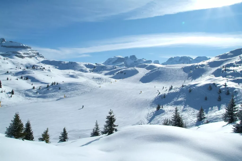 Panorama piste da sci a Madonna di Campiglio